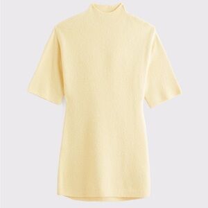 Abercrombie & Fitch Short Sleeve Boucle Mini Sweater Dress